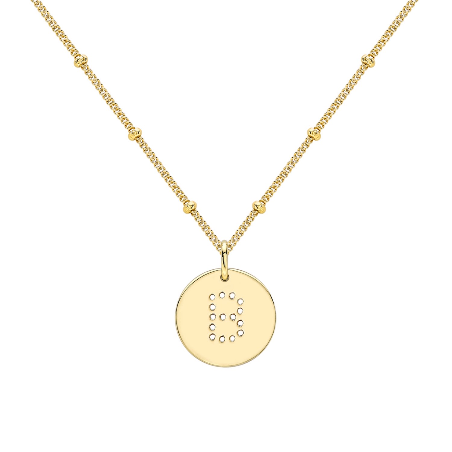 Women’s Gold Alphabet B Necklace Neola Design