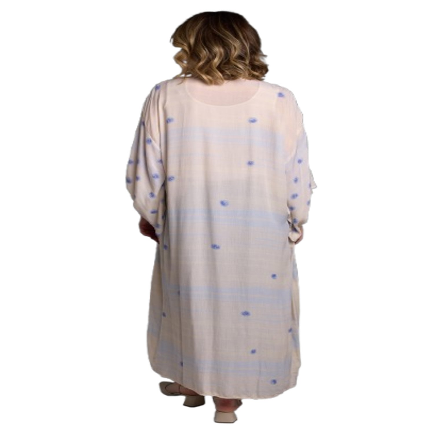 Saachi Women's Soft Blue Dot Kimono In Blue