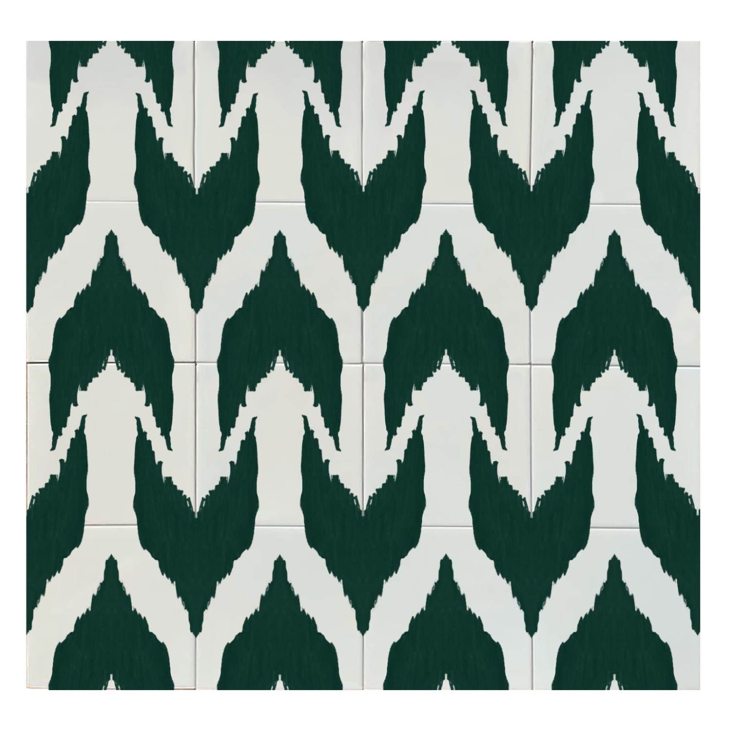 Backsplash Tiles Ikat Forest Green Catchii