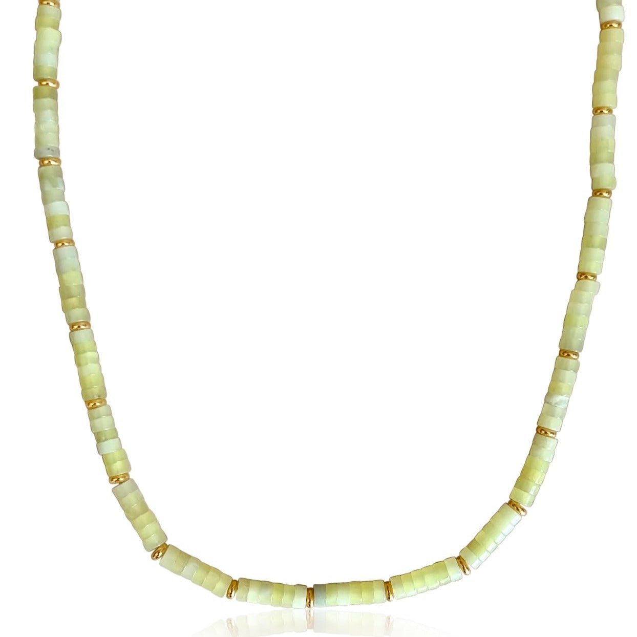 Mg Jewelry Women's Green Lemon Jade Necklace In Green