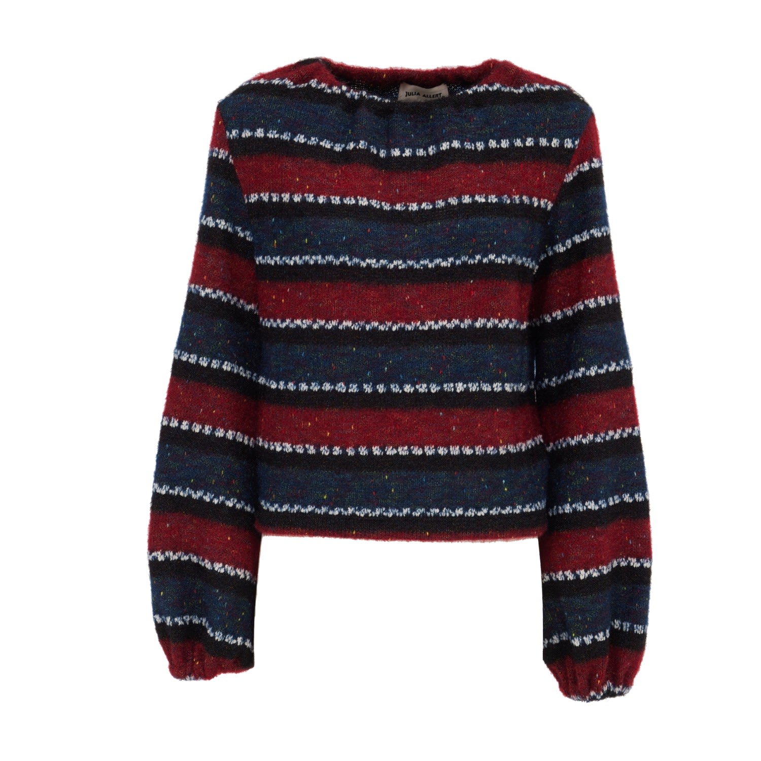 Women’s Red / Blue Cozy Soft Touch Lightweight Knit Sweater Large Julia Allert