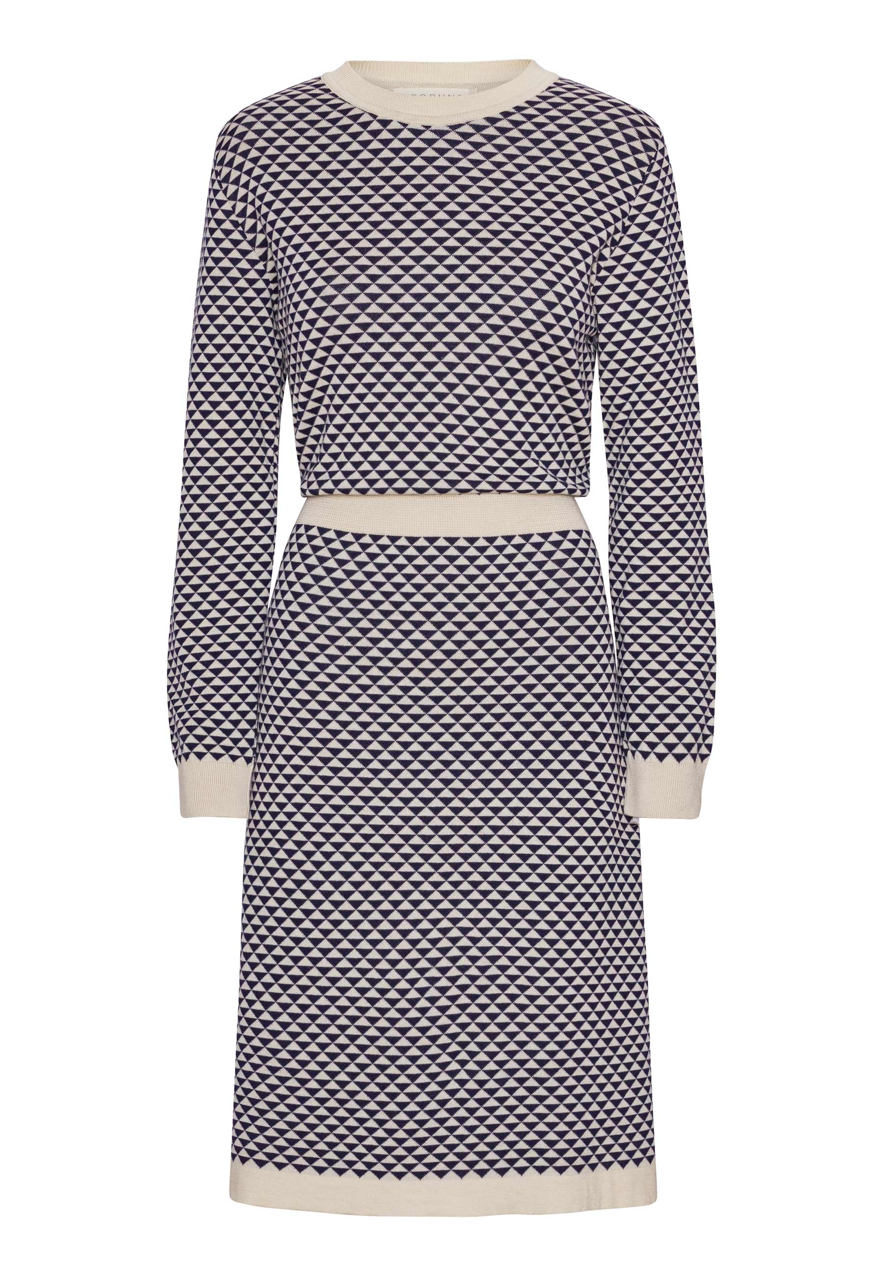 Grobund Women's  Agnes Dress - The One With Triangles In Blue In Blue
