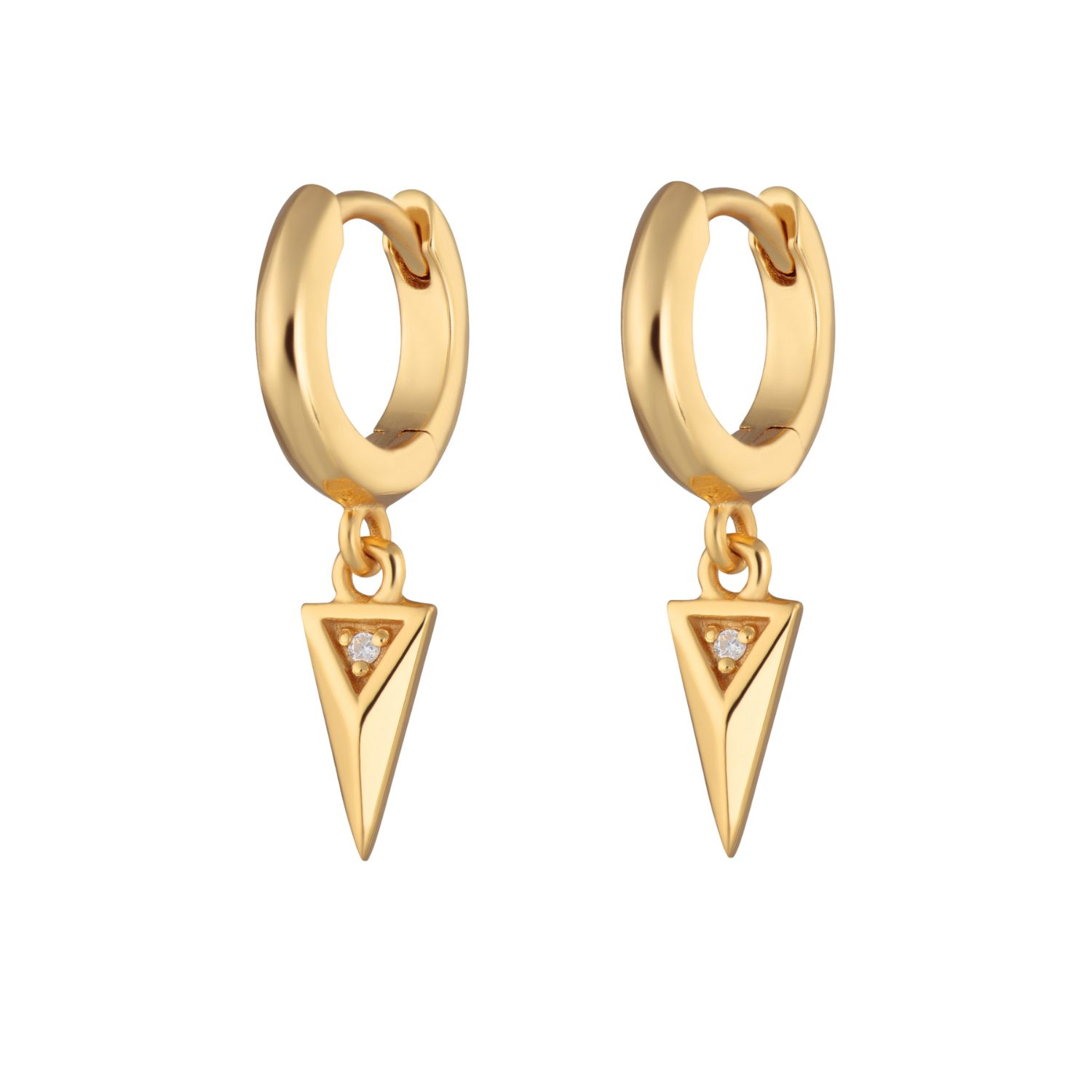 Scream Pretty Women's Gold Rebel Charm Hoop Earrings