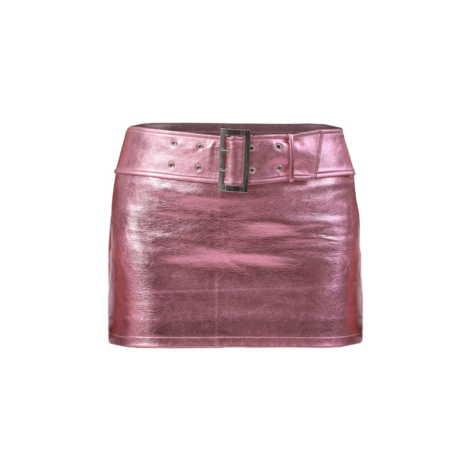 Pink Metallic Leather Skirt | lupon.gov.ph