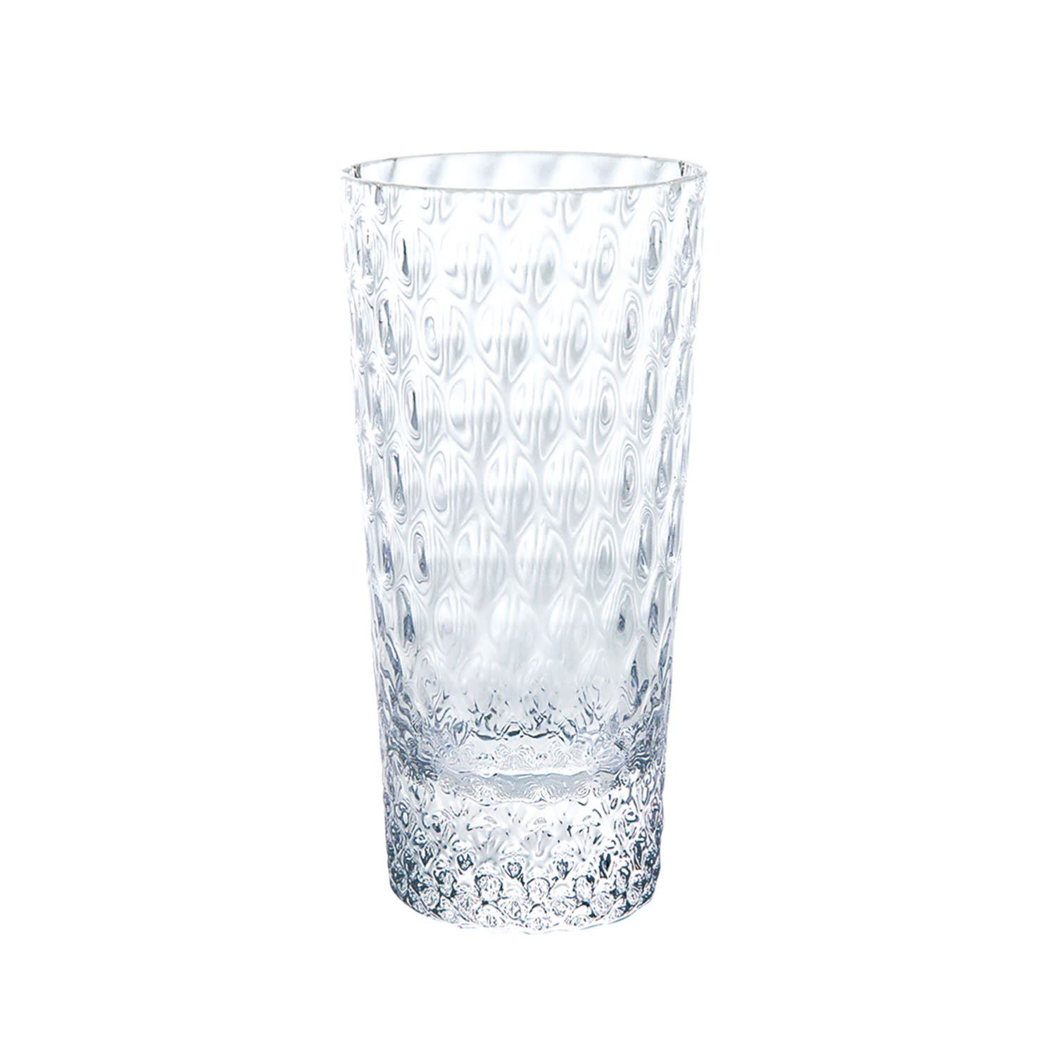 Sghr Sugahara White Kirameki Tumbler Glass - Grid, Clear
