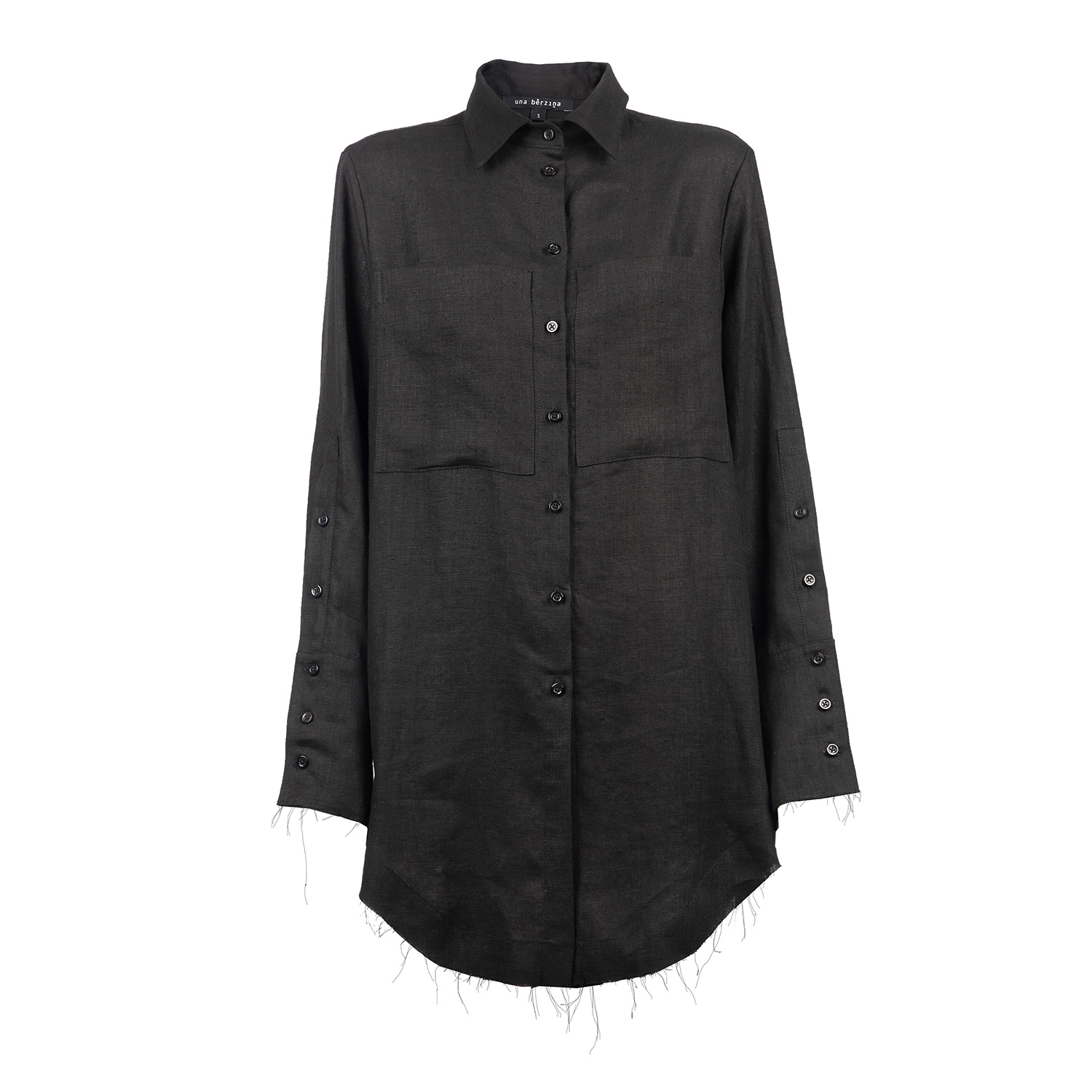 Una Berzina Women's Black Linen Oversized Shirt In Black