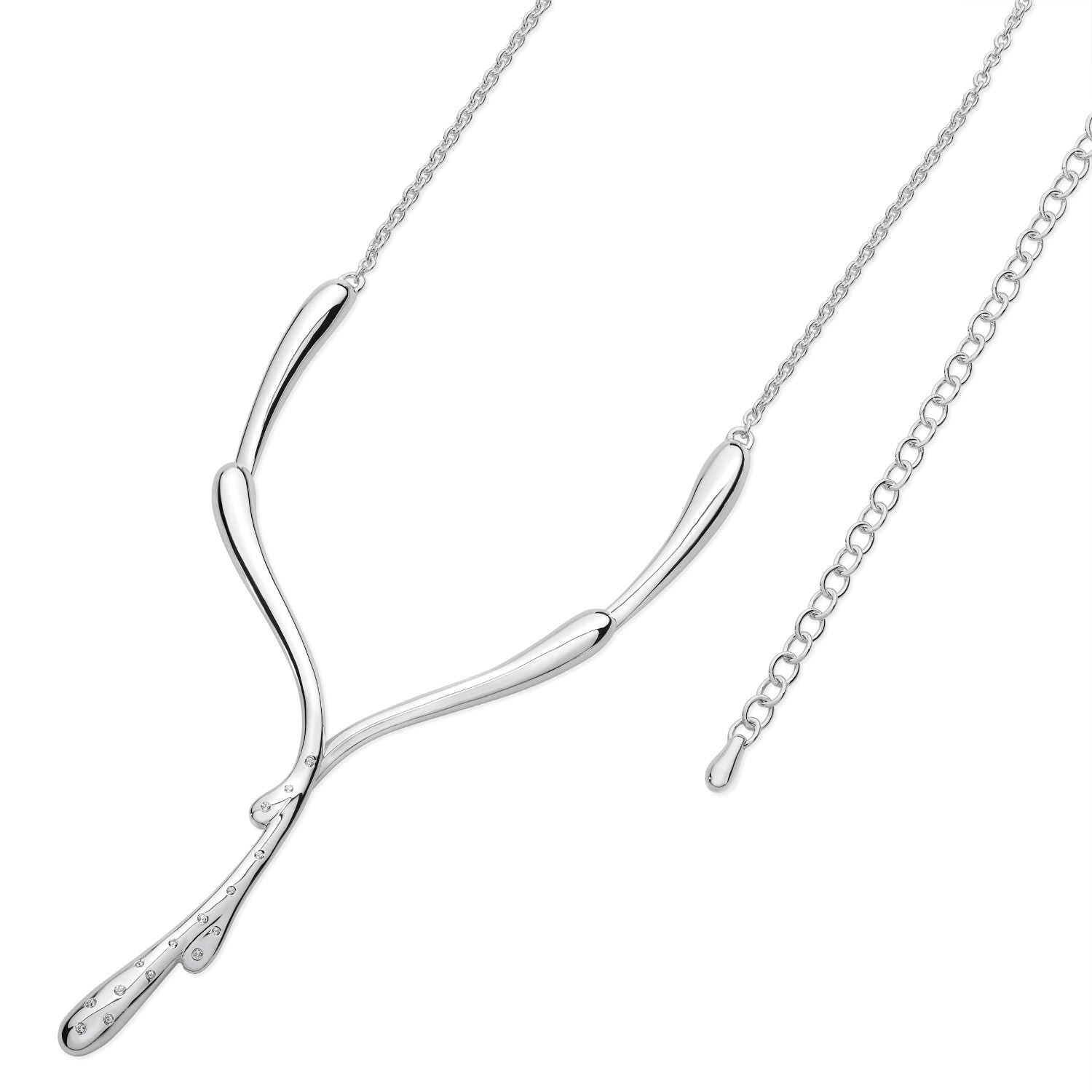 Lucy Quartermaine Women's Silver Dipped Drop Necklace In Metallic