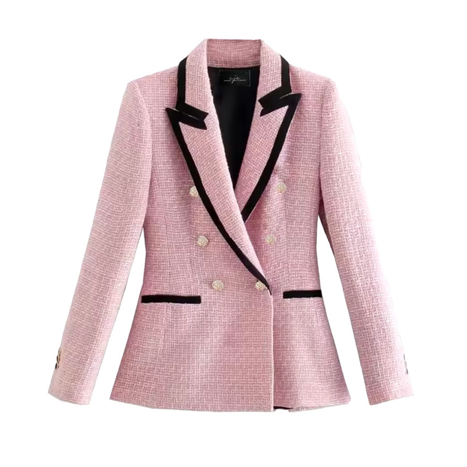 Women's Black Contrast Trim Tweed Jacket | Xxxs | Chanel Joan Elkayam
