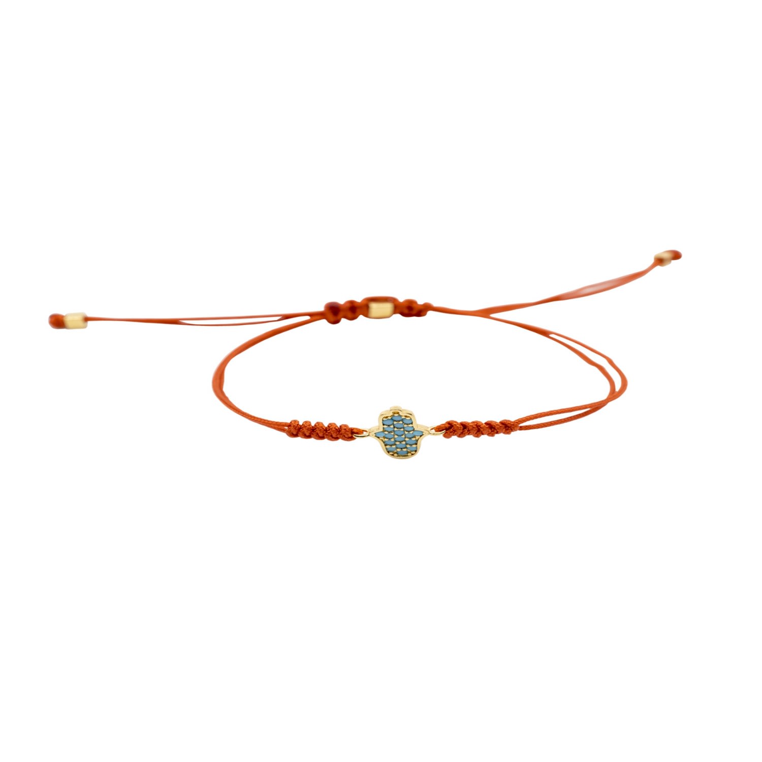 Atelier Petites Pierres Women's Gold / Red / Blue Blue Hand - Sliding Knot Bracelet In Red