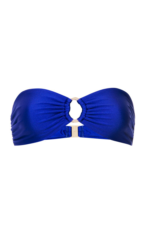 Women’s Blue Elsa Strapless Bandeau- Indy Extra Small Kamari Swim Llc