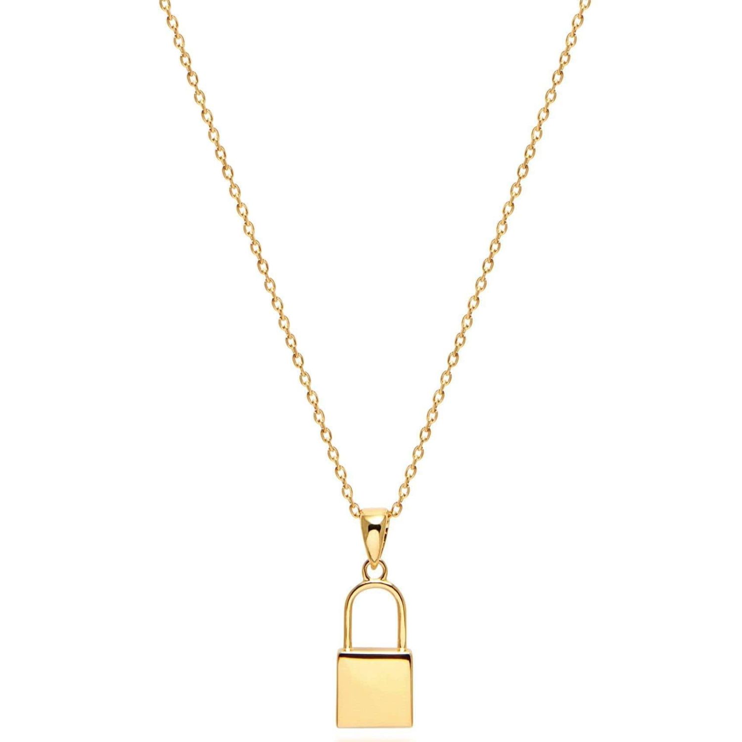 Nialaya Women's Lock Necklace In Gold In Gold