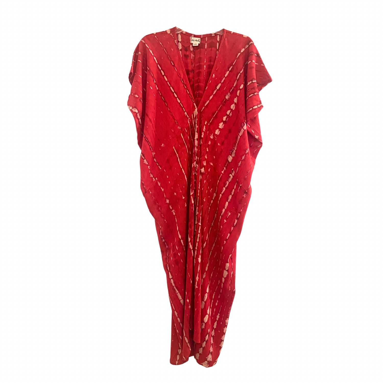 Pink Haley Madella Hand Dyed Kaftan Dress In Red