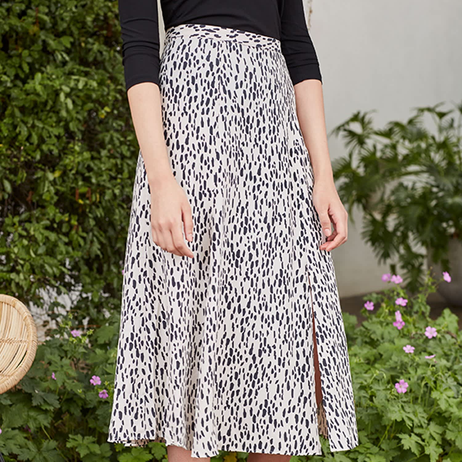 Lexie Skirt In Stone Dash Print (XS) | Baukjen | Wolf & Badger