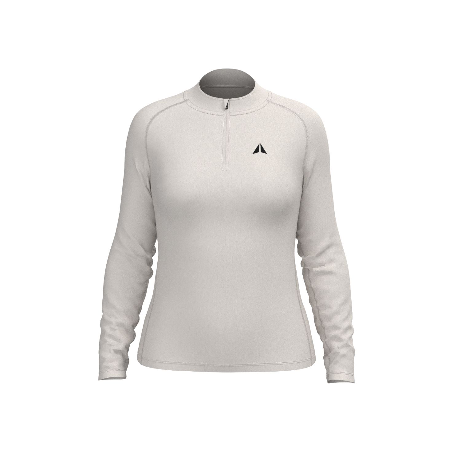 Aora Athletics Women's Half Zipper Long Sleeve - White In White