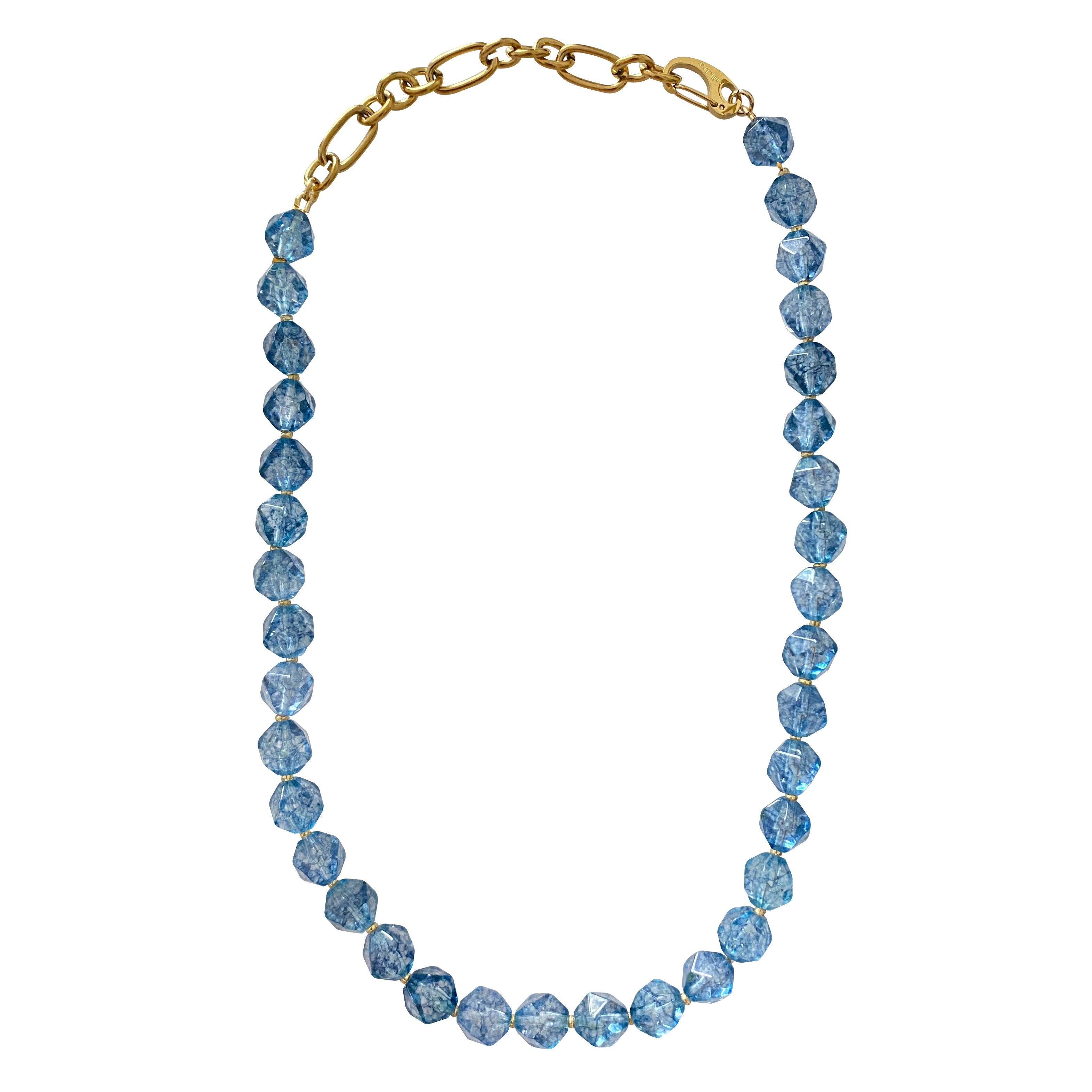 Women’s Gold / Blue Quartz Necklace Morgan Smilla Brav