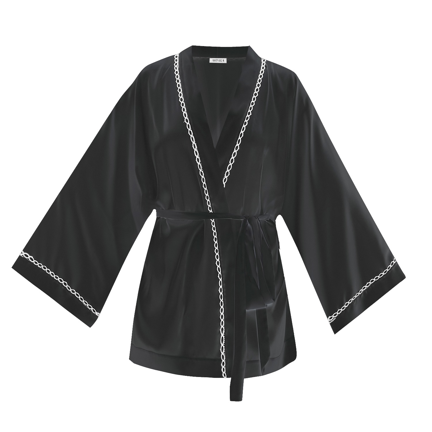 Women’s Kimono Top - Black S/M Avenue 8