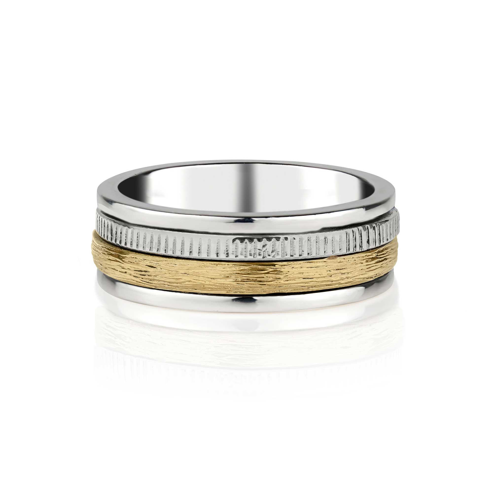 Charlotte's Web Jewellery Women's Gold / Silver Divine Cosmos Silver Unisex Spinning Ring