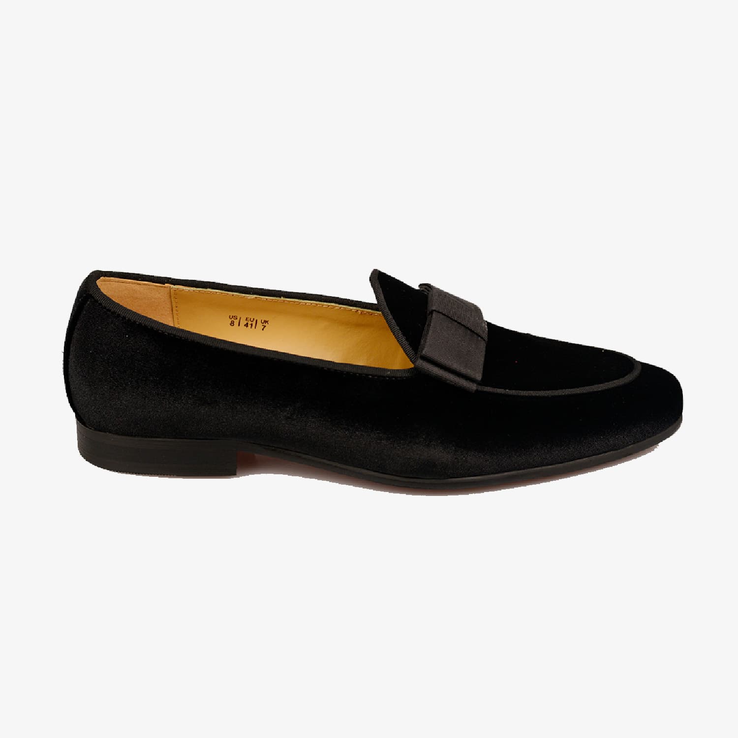 Black and Gold Loafers with Gold Bow Tie Mens Black Patent Leather Glossy Glitter Bow Tie Loafers  main image 2