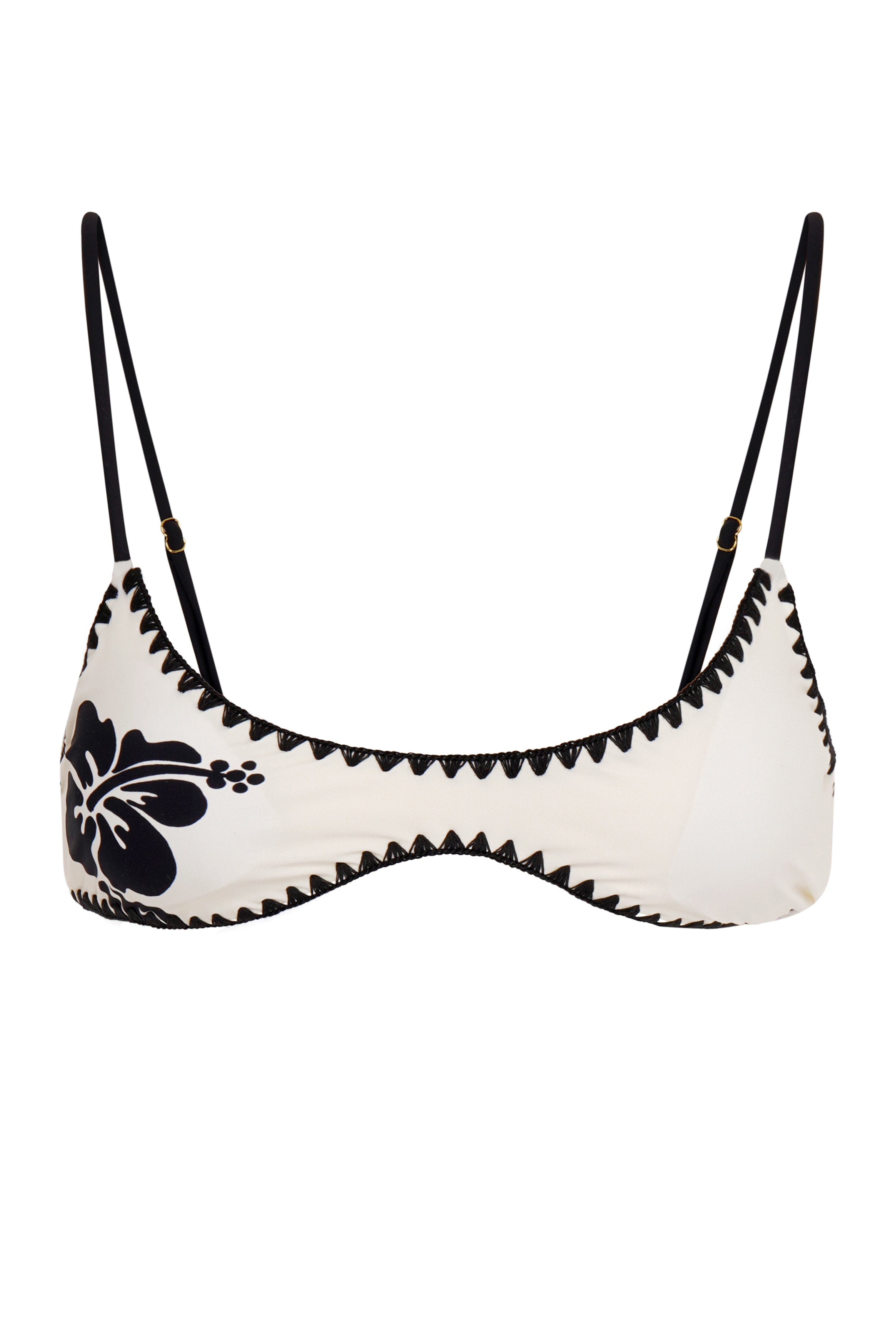 Wild Lovers London Women's Black / White Spicy Marg Bikini Top In Black/white