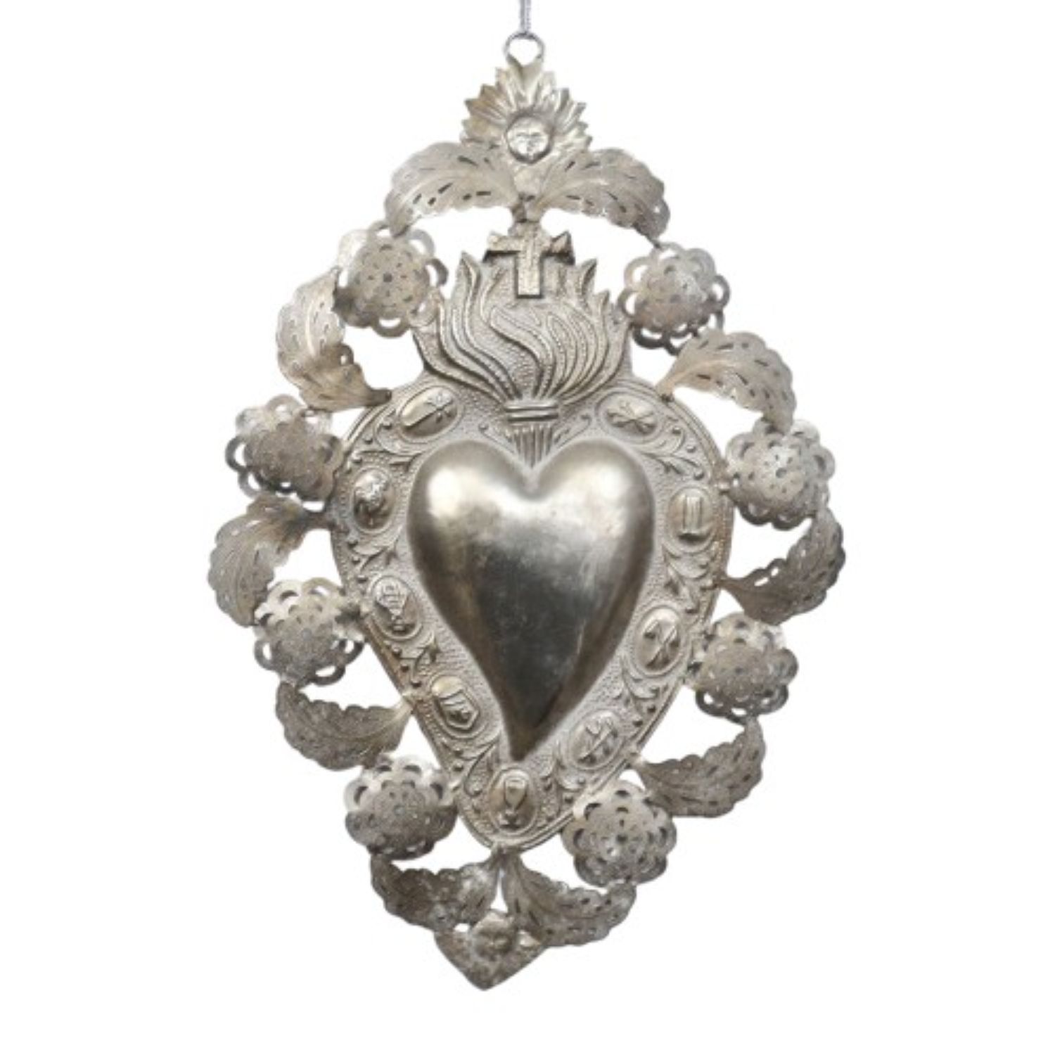 Lila Rasa Silver Filgree  Cherubs Sacred Heart Small