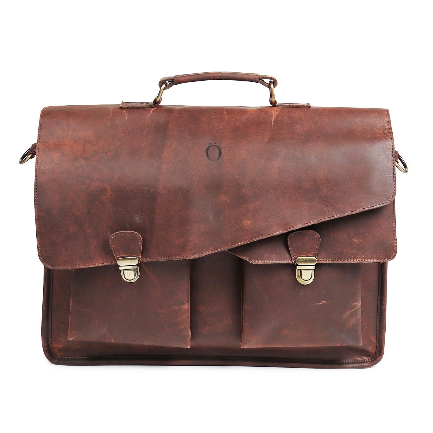 Dötch Leather Men's Bryan Messenger Bag- Brown