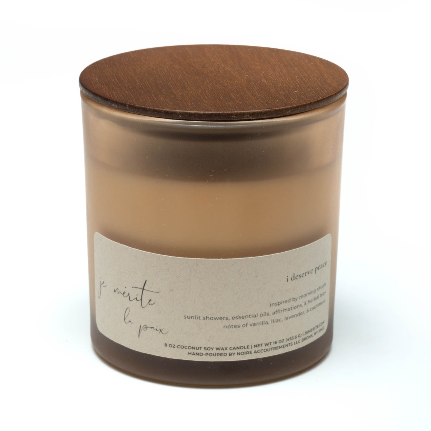 Je Mérite (i Deserve) White Je Mérite La Paix, I Deserve Peace 13 oz  Candle