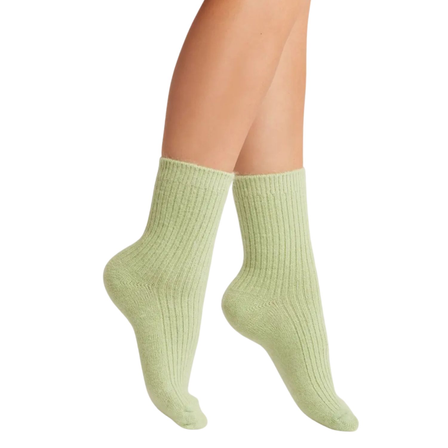 High Heel Jungle By Kathryn Eisman Women's Green Cashmere Cloud Sock - Mint In Green