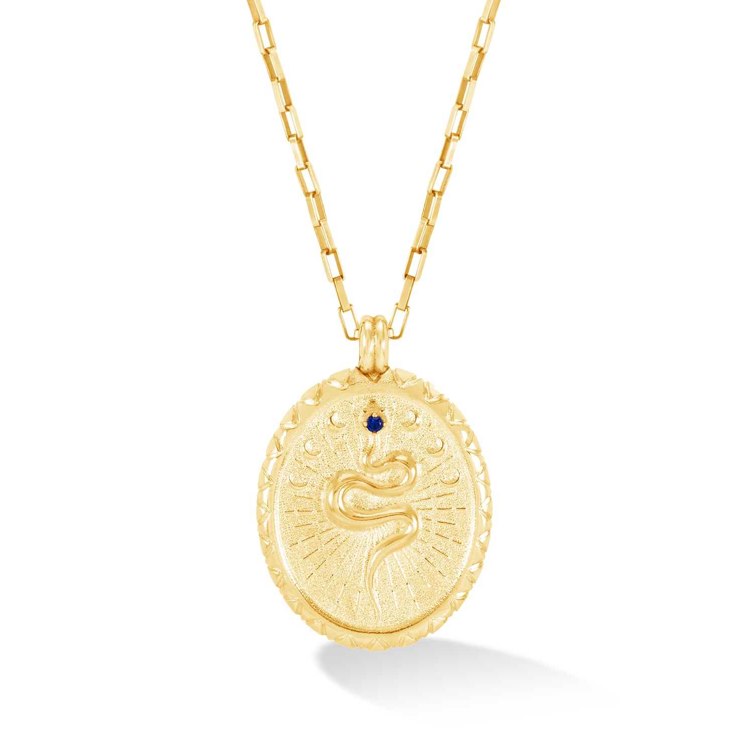 Dower & Hall Men's Snake Talisman Necklace In Gold Vermeil In Gold