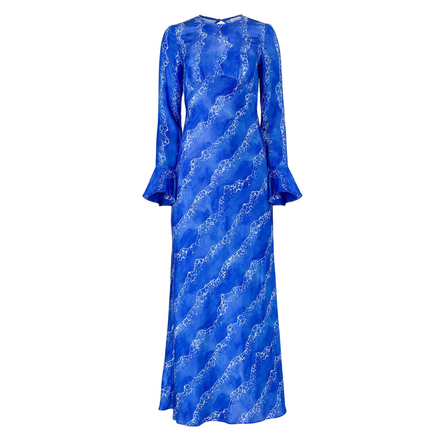 Women’s Blue Ocean Midi Dress Xxs Moos Studio