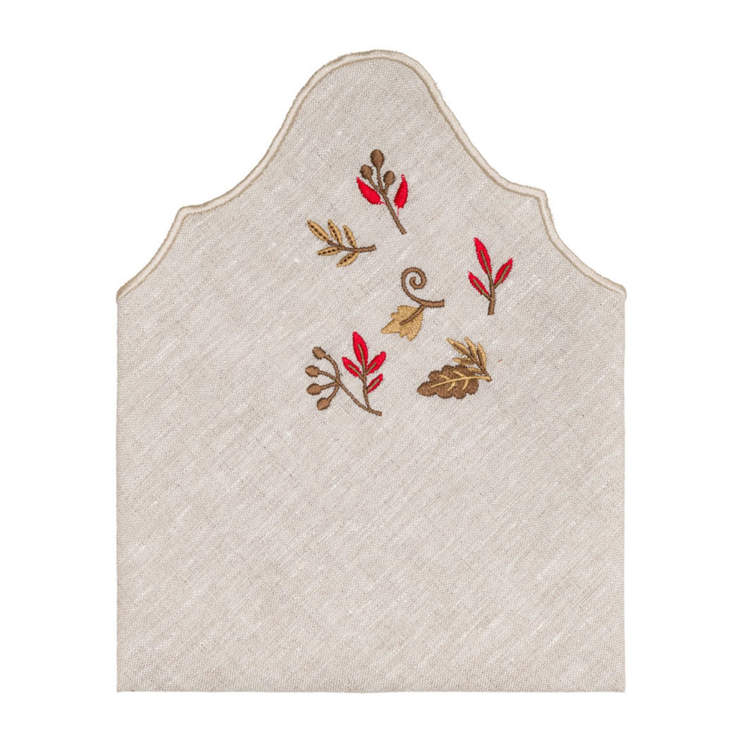 Km Home Collection Neutrals Autumn Basket Linen Napkins Set Of Two