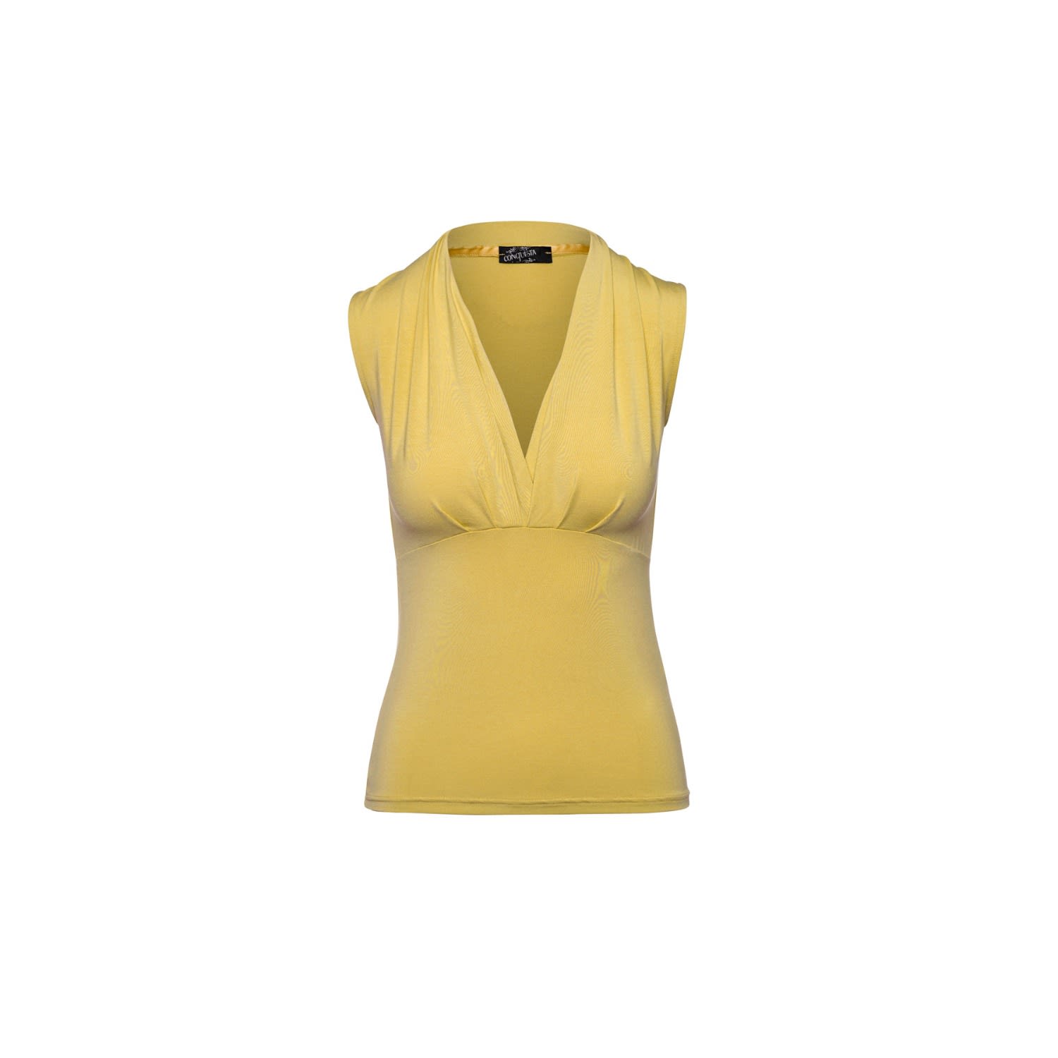 Women’s Yellow / Orange Dark Yellow Wrap Top In Micromodal Extra Small Conquista