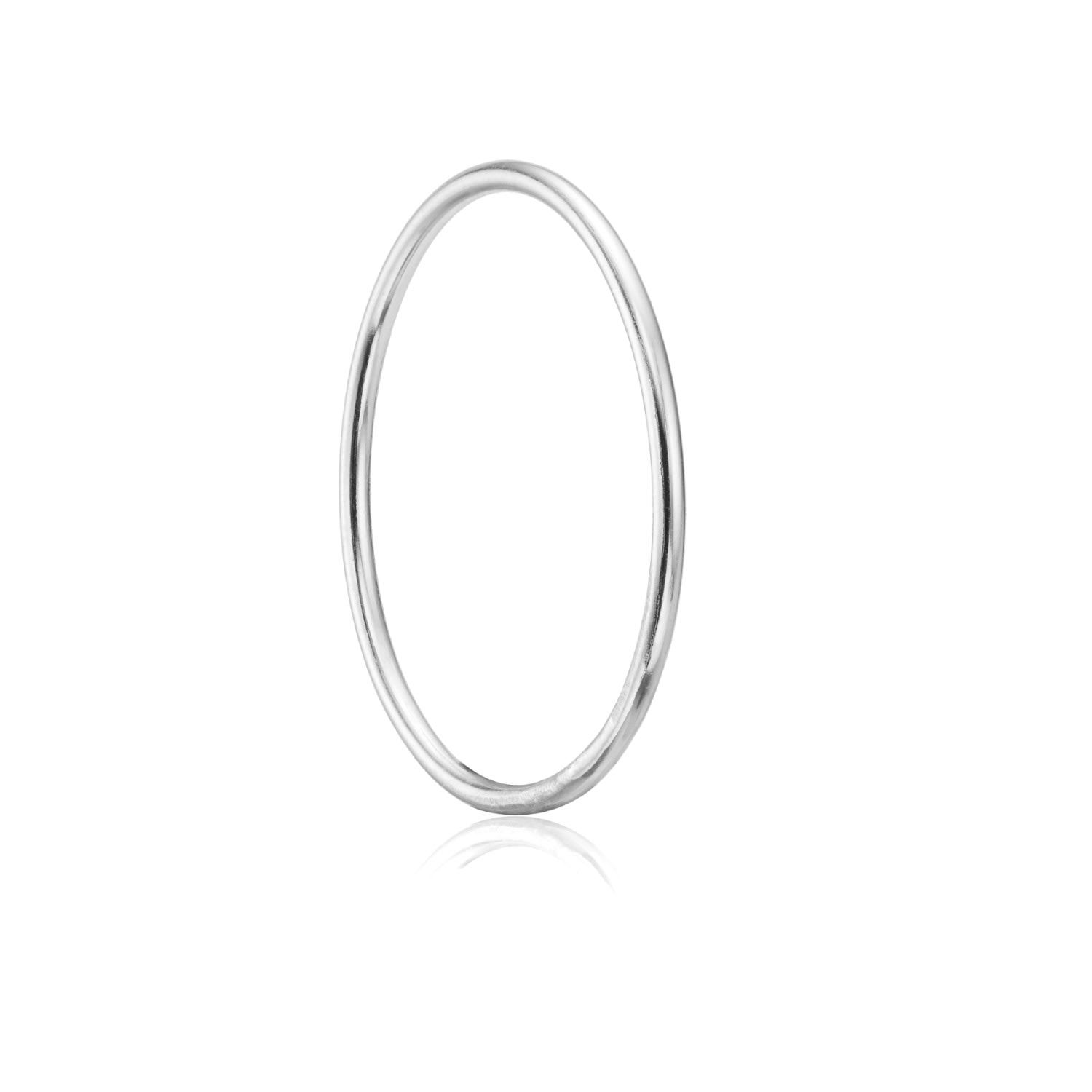 Lily & Roo Women's Silver Thin Plain Stacking Ring In Silver