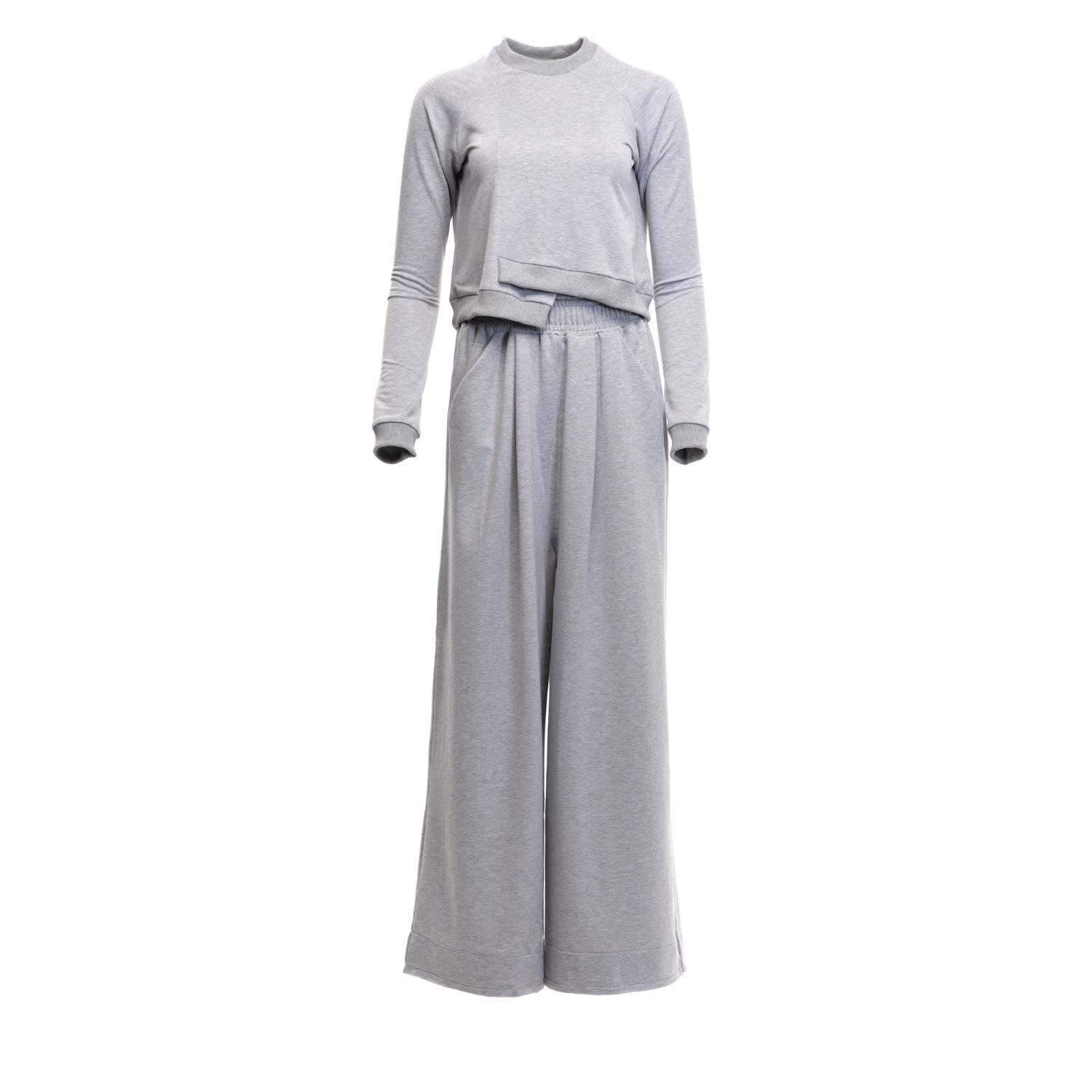 Clothes By Locker Room Grey Two Piece Tracksuit Set For Women In Grey