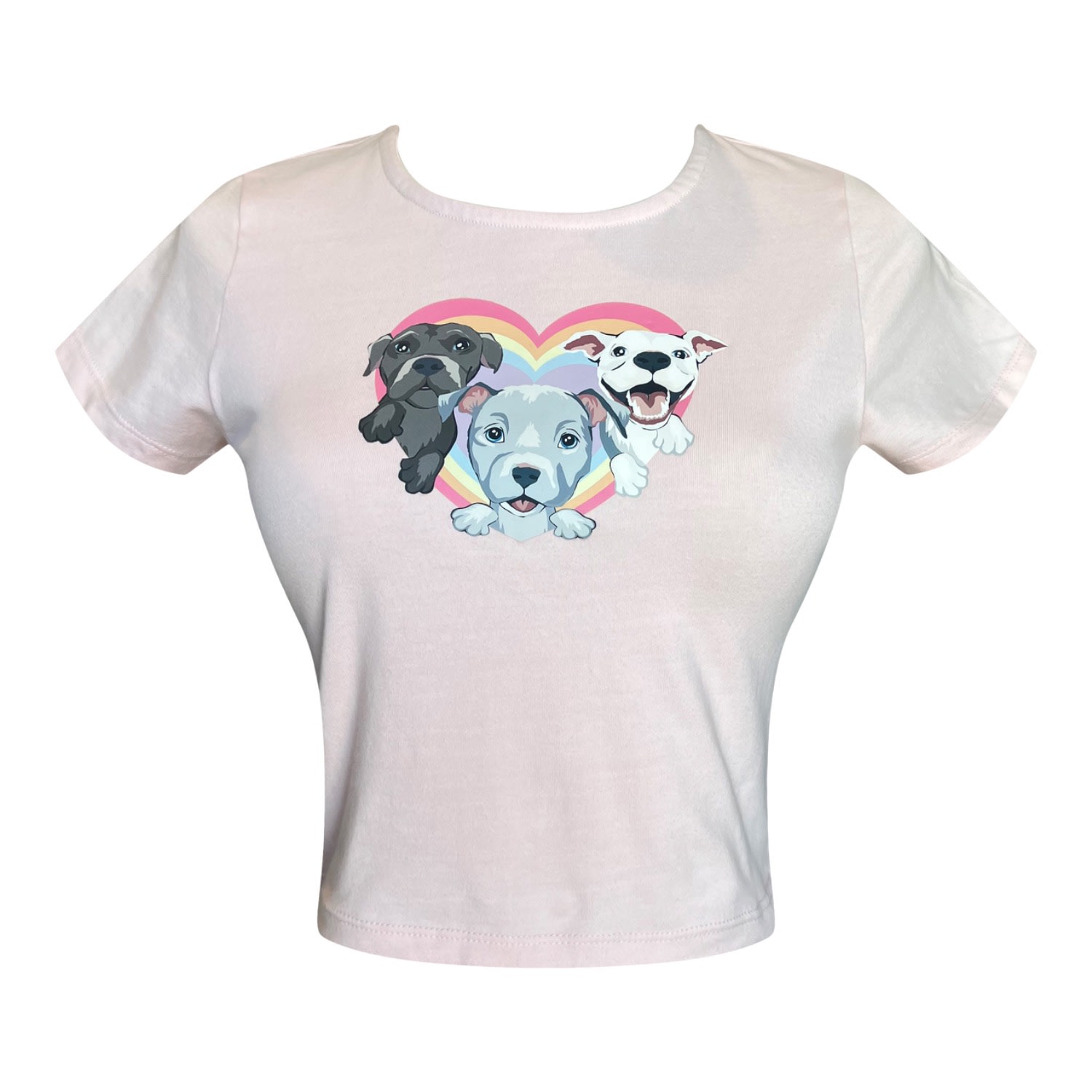 Cloud Haven Women's Pink / Purple  Big Heart Signature Baby Tee In Pink/purple
