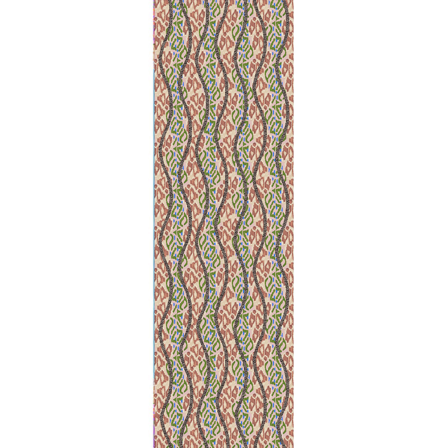 Maraethra Women's Ikat Tree Silk Cotton Long Scarf Brown Mix In Brown
