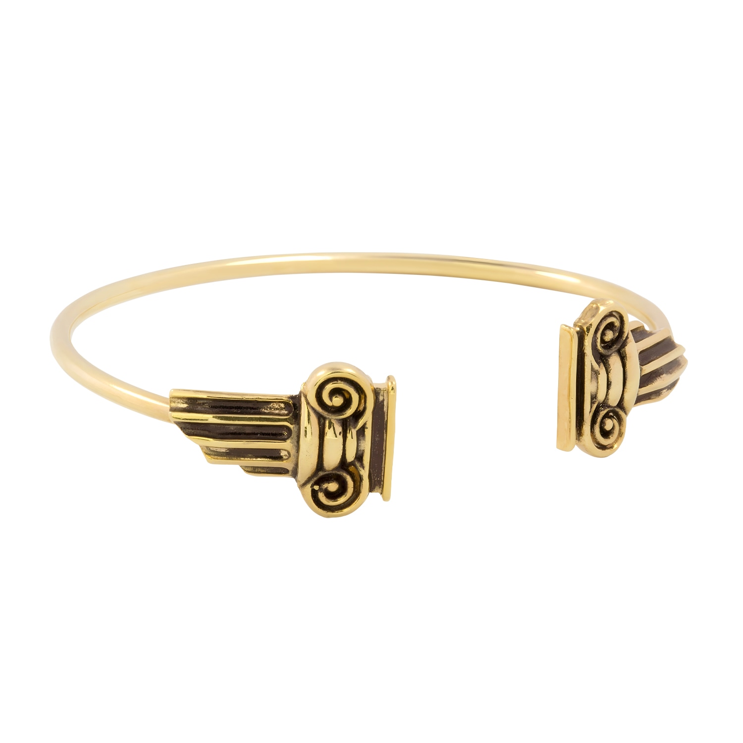 1610istanbul Women's Gold Byzantine Ionic Column Bracelet