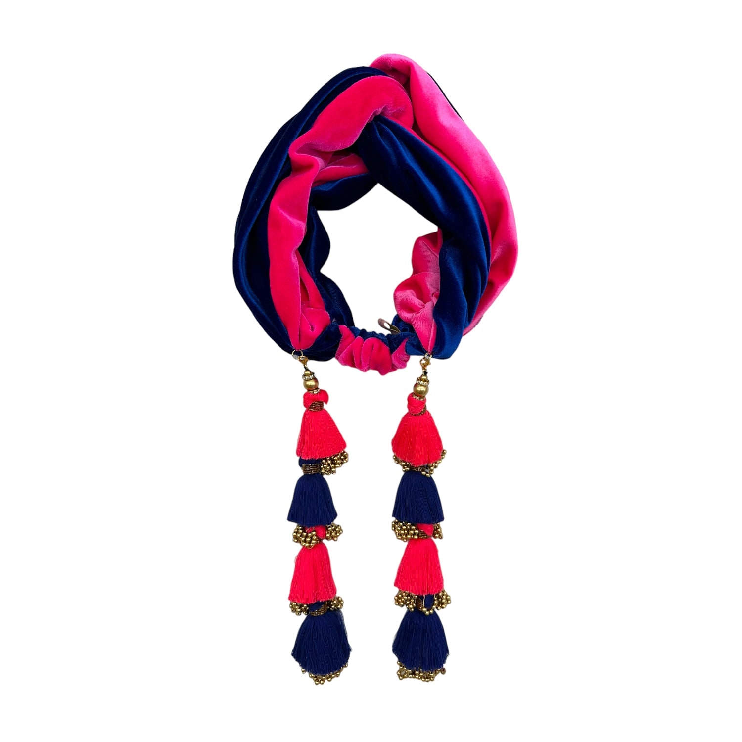 Julia Clancey Women's Blue Electric Hot Pink Dorado Twist Headband In Blue