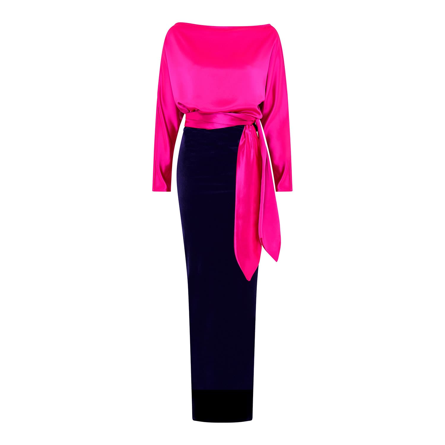 Beatrice Von Tresckow Satin And Velvet Dress - Pink