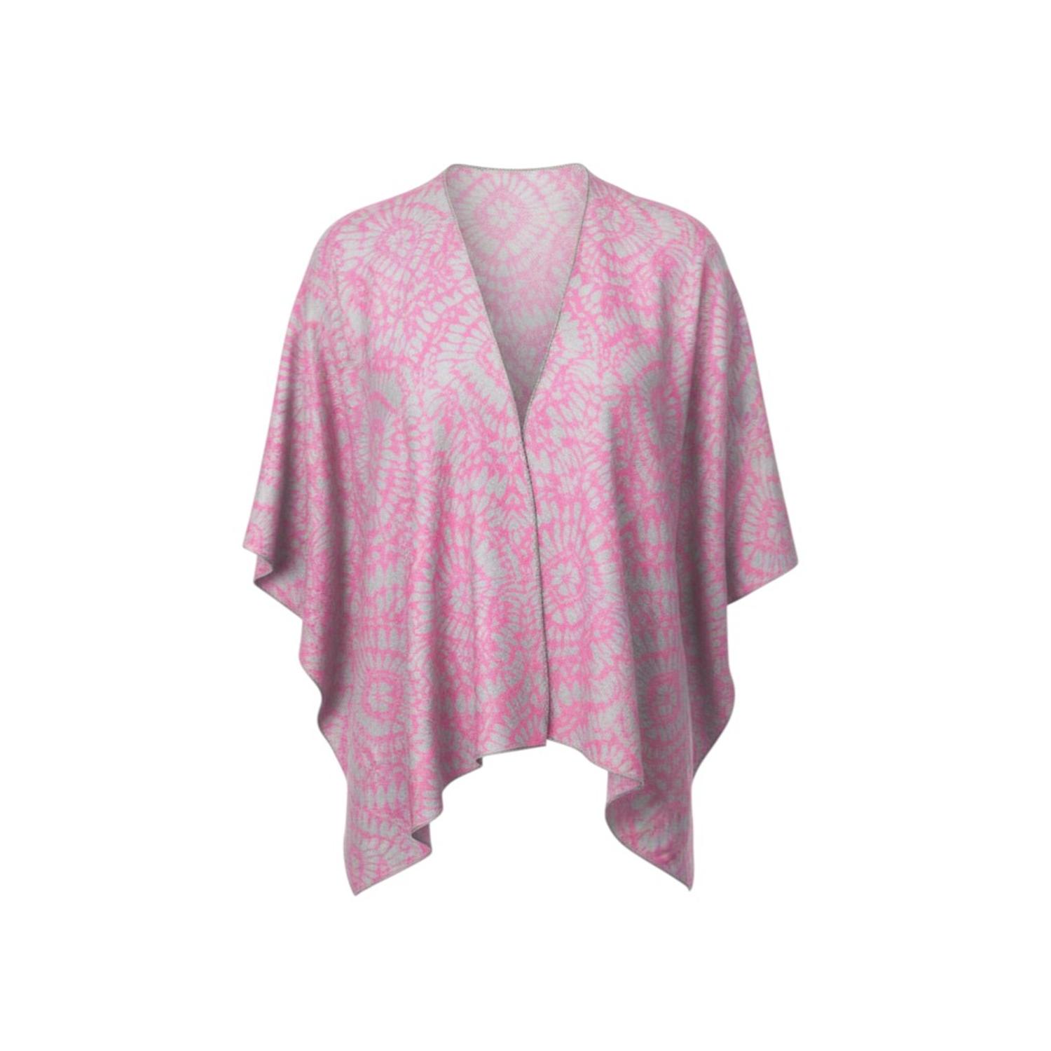 Women's Pink Angelica Fuchsia & Beige Batik Print Jacket | One Size | Franchetti Bond