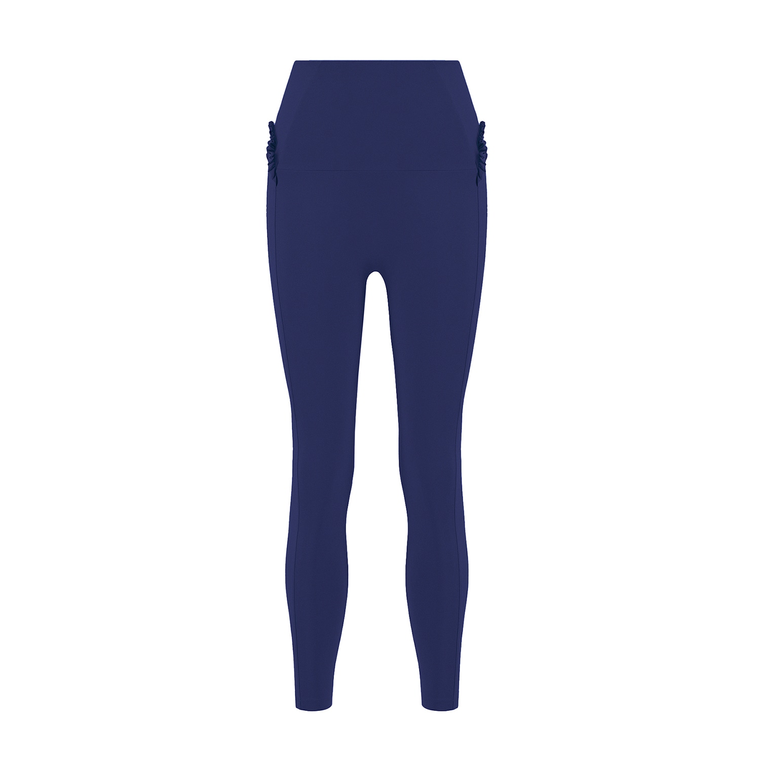 Yes Flâneuse Women's Lana Leggings With Tiny Side Ruffles Medival Blue In Blue
