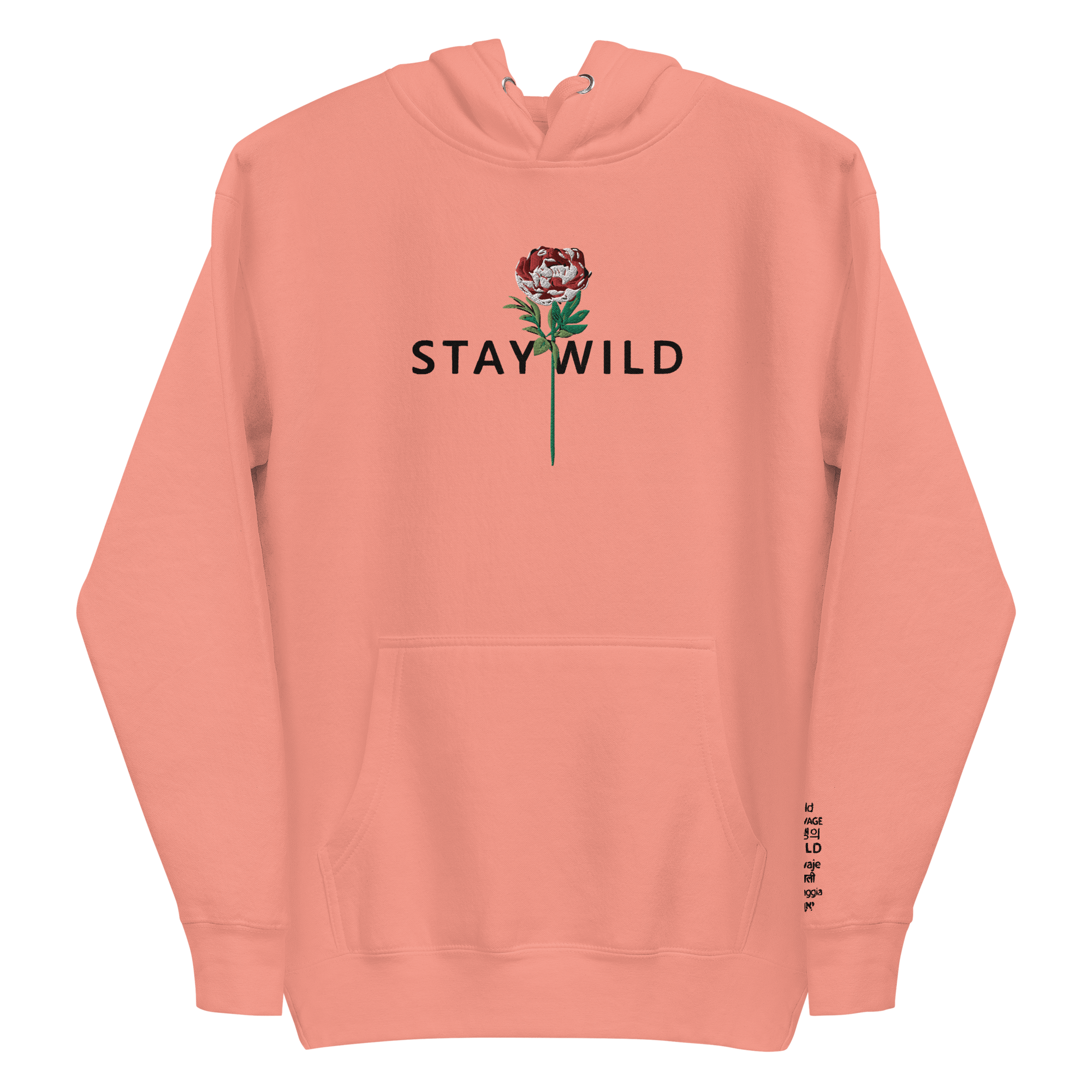 Wild Lady Lils Women's Pink / Purple Stay Wild Unisex Hoodie In Dusty Rose In Pink/purple