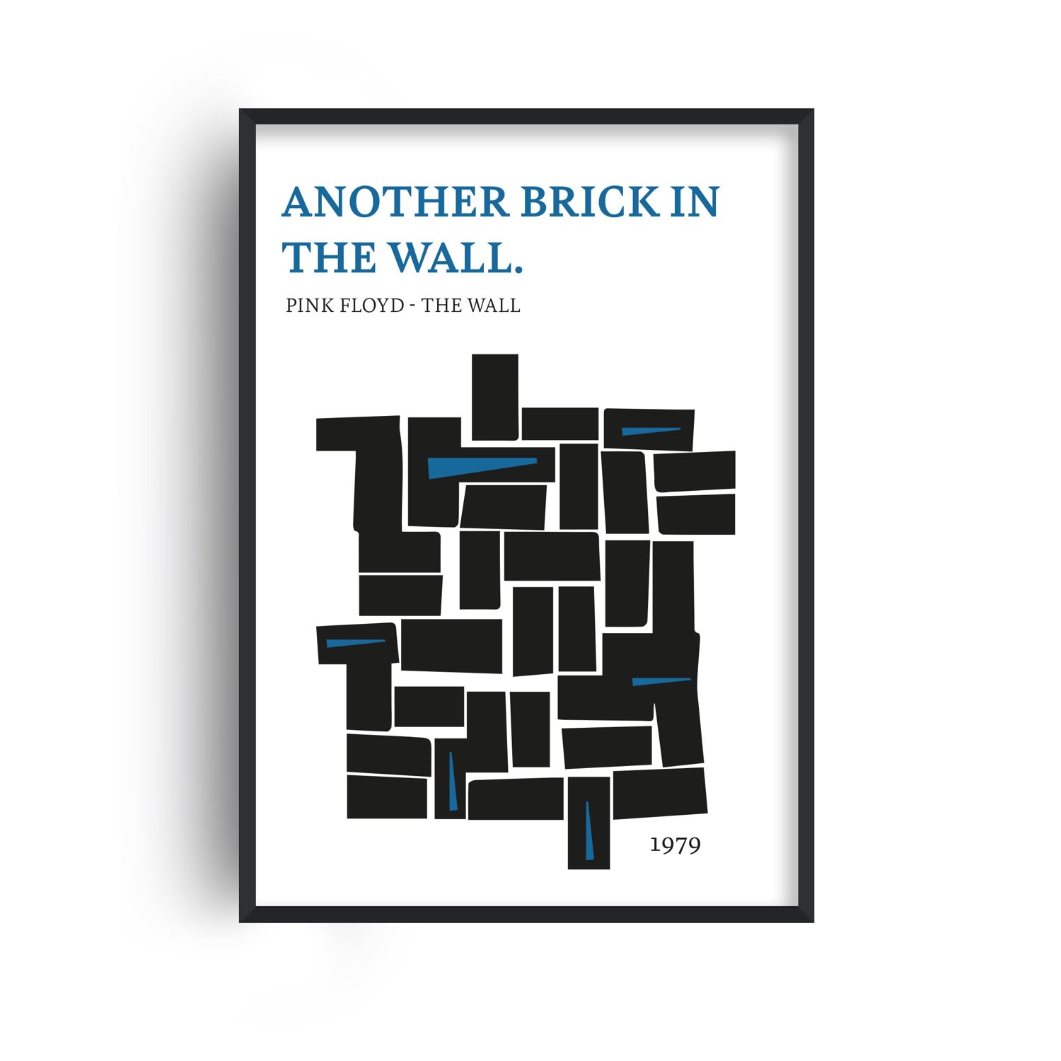 Black / Blue Another Brick In The Wall Gicle Retro Art Print A2 Fanclub