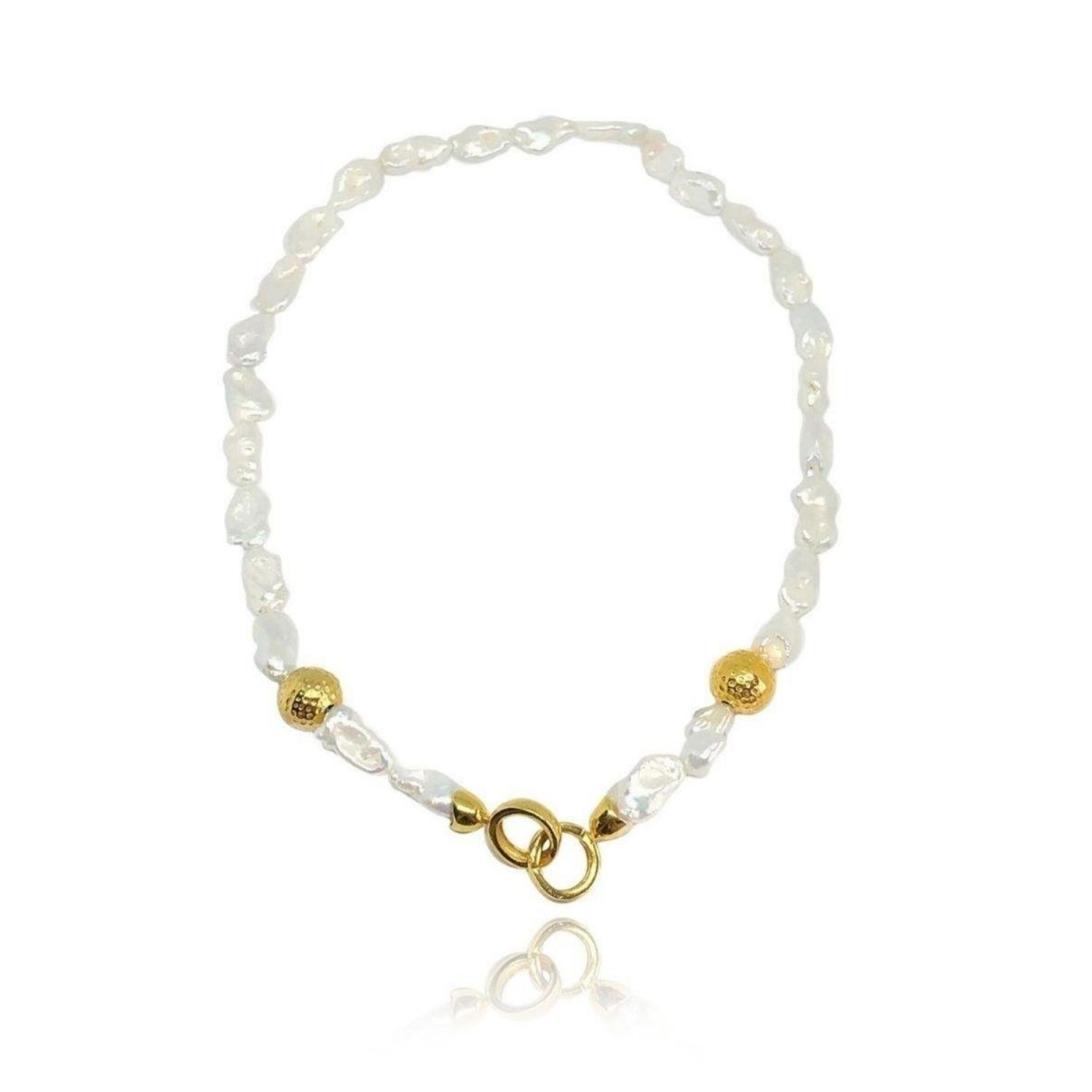 Women’s Gold Dora Pearl Necklace Linya Jewellery