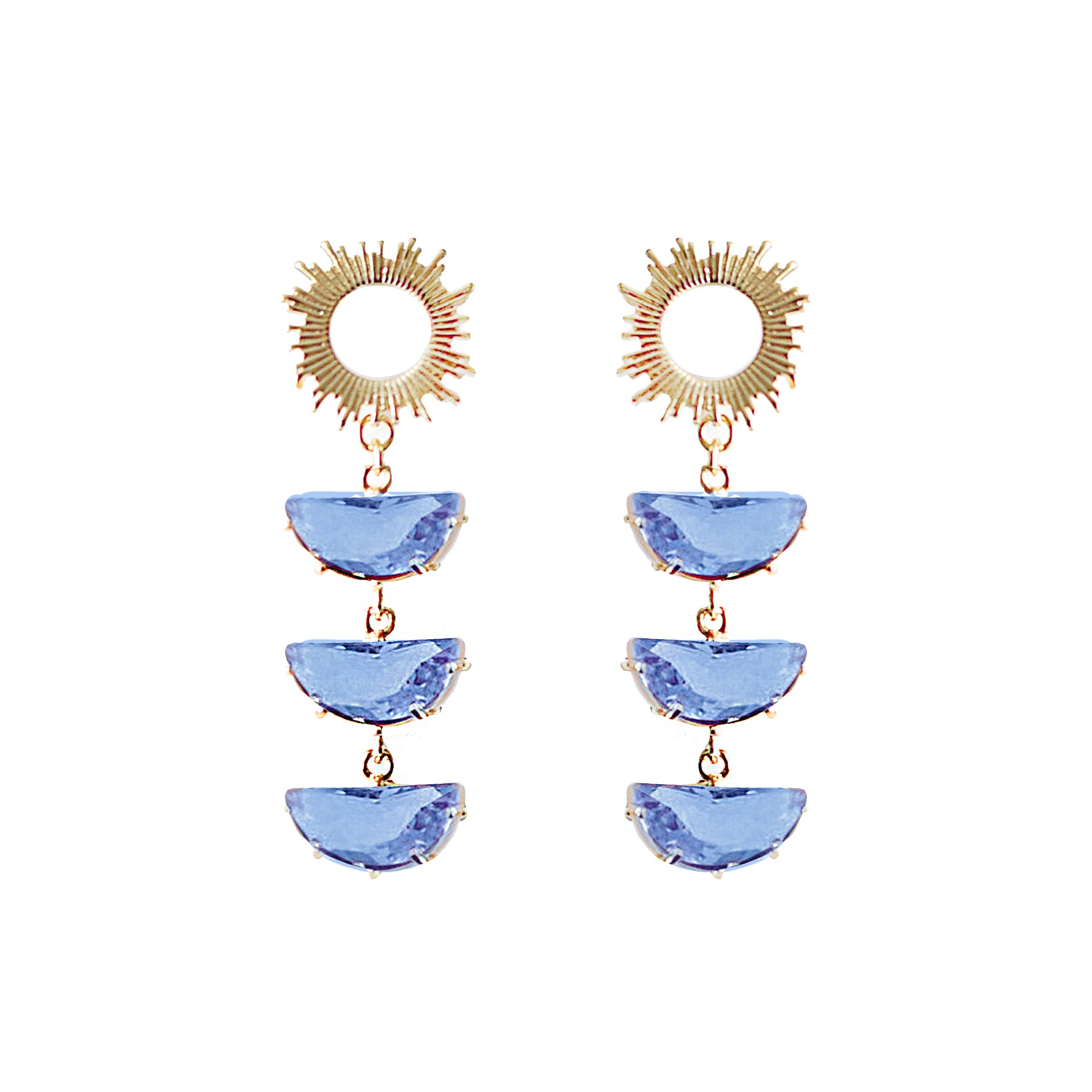 Adriana Pappas Designs Women's Spring Supernova Studs - Bluebell In Yellow