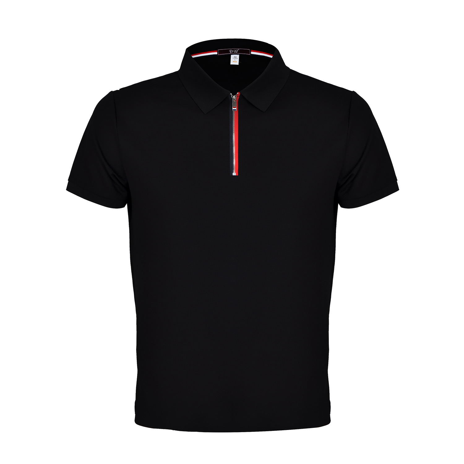 David Wej Men's Marco Zip Polo - Black