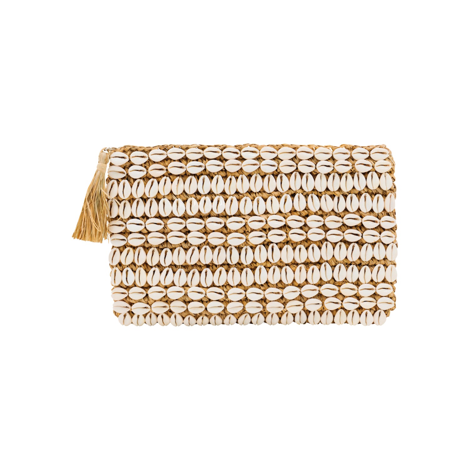 Celine Raffia And Shell Clutch by OhSun