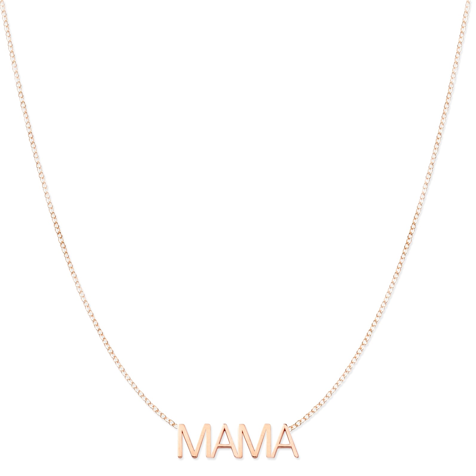 Maya Brenner Women's Mama Necklace - Rose Gold In Burgundy