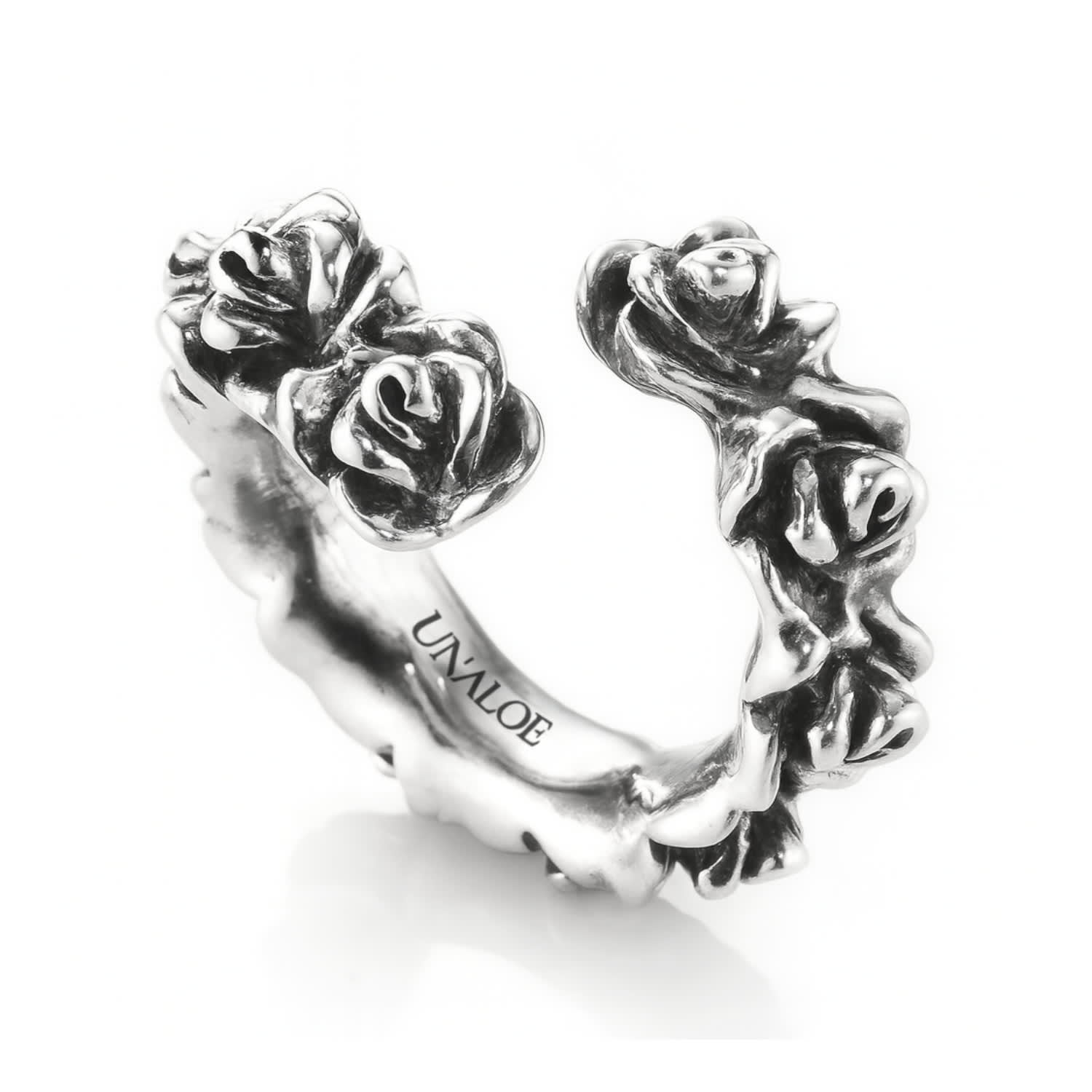 Unaloe Women's Contrary Ring Tarnished Sterling Silver In Silver