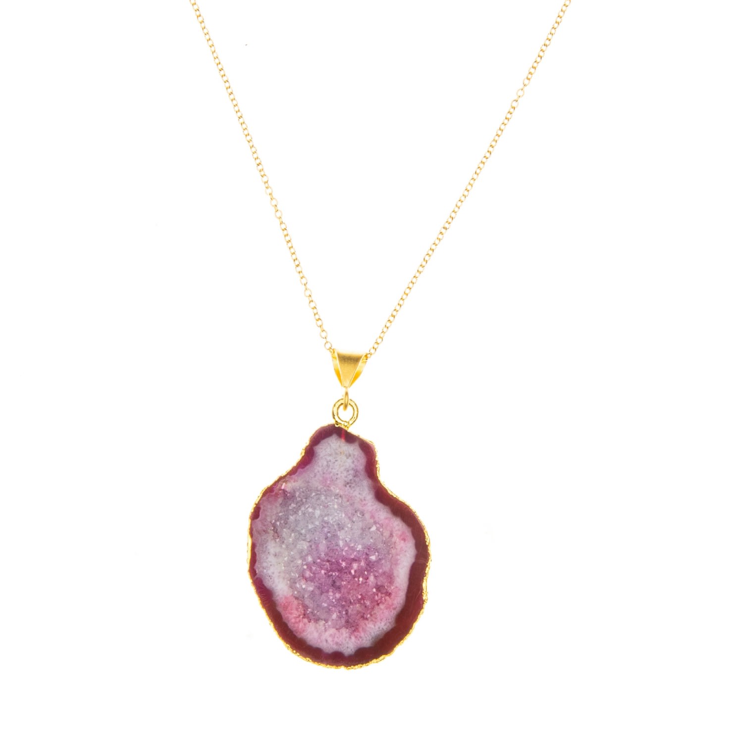 Magpie Rose Women's Rocks In The Sky Pink Pendant In Pink