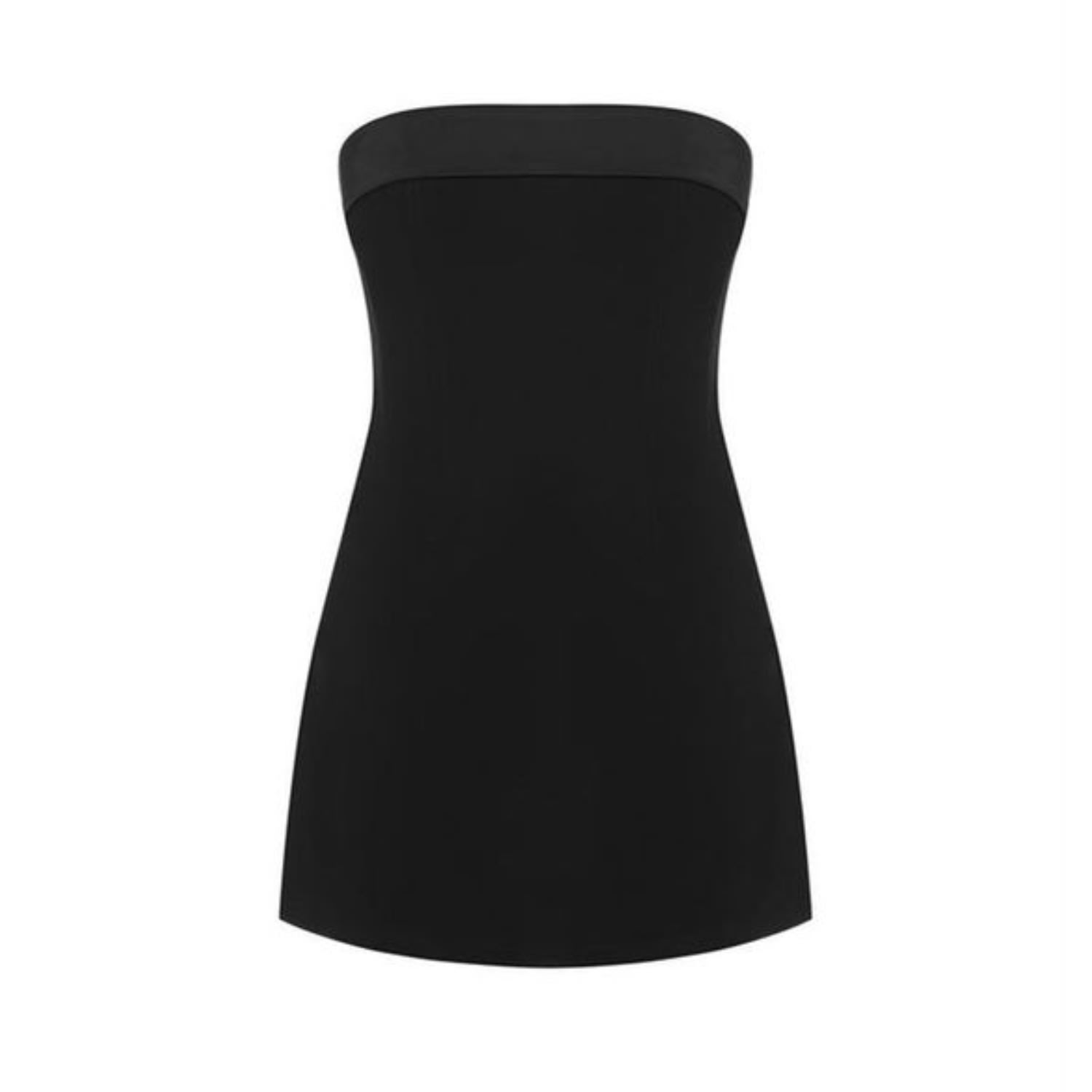 Unum Diem Women's Satin Mini Dress - Black In Black